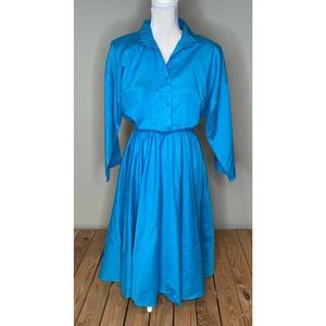 Vintage The American Shirt Dress Button Midi Dress